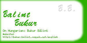 balint bukur business card