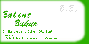 balint bukur business card